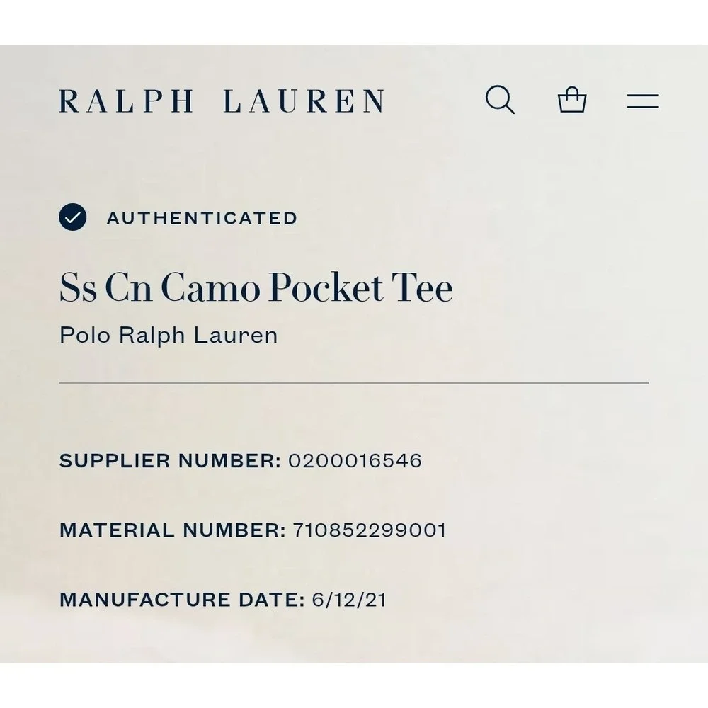 Polo Ralph Lauren excellent no